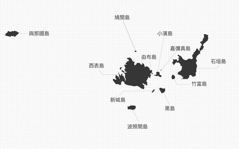 沖繩離島地圖-八重山群島