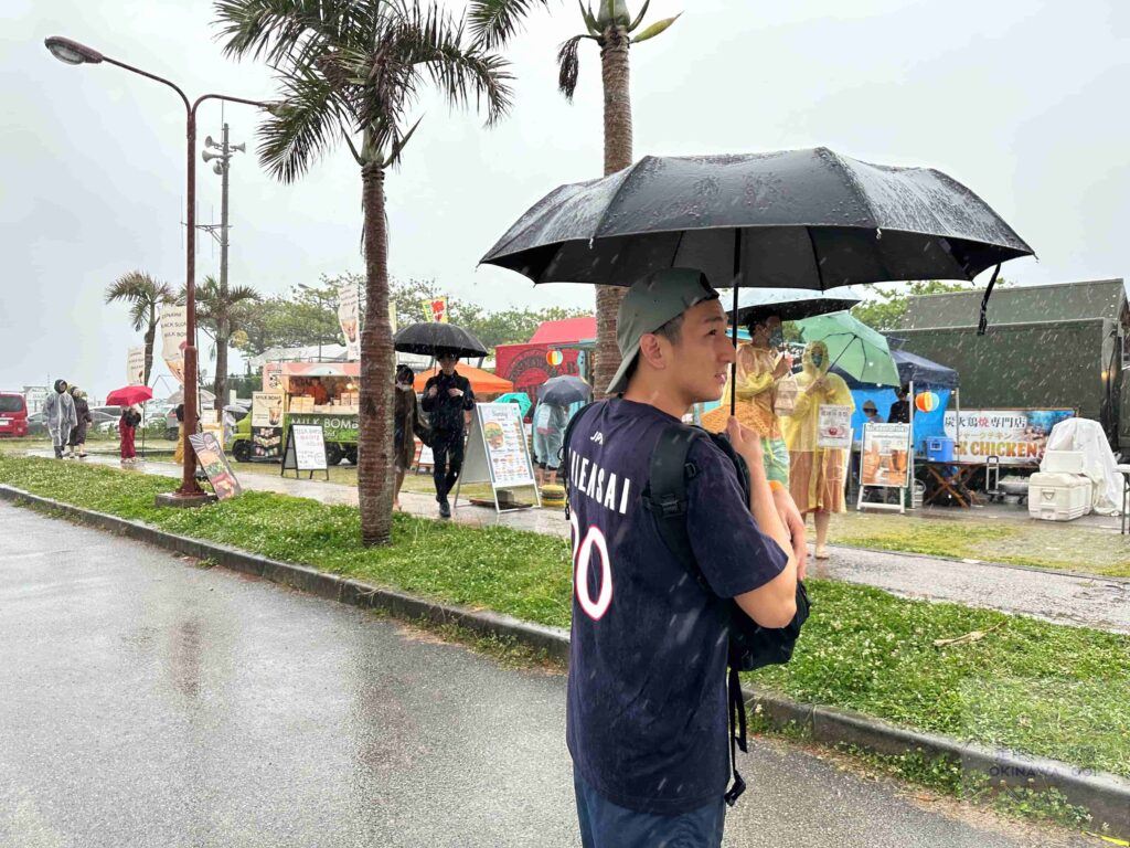 琉球海炎祭-活動當天下大雨